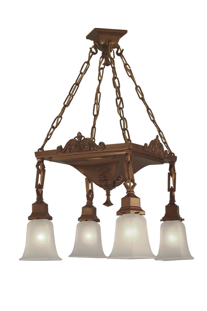 & Lighting mission Vintage  chandelier    Light Pan Mission Chandelier 4 vintage Hardware  & Chain