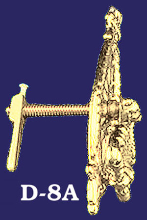 Pierced Brass Cupboard Latch & Drop Pull (D-8A)