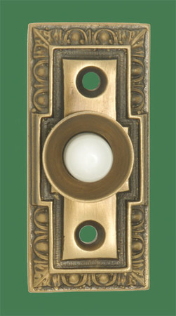 Small Classic Victorian Doorbell Antique Finish 1 1/8