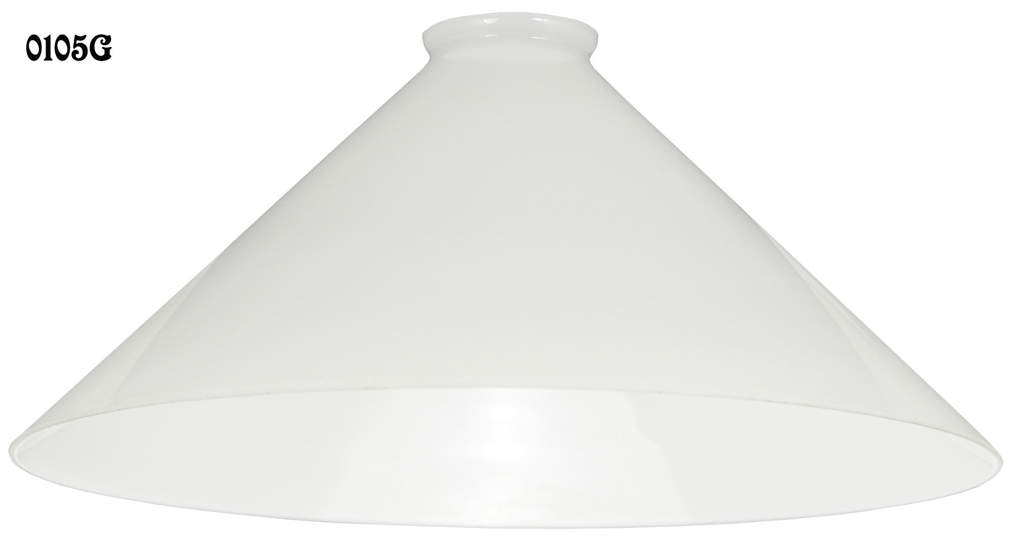 7 Glass Deep Cone Shade, 2-1/4 Fitter Size