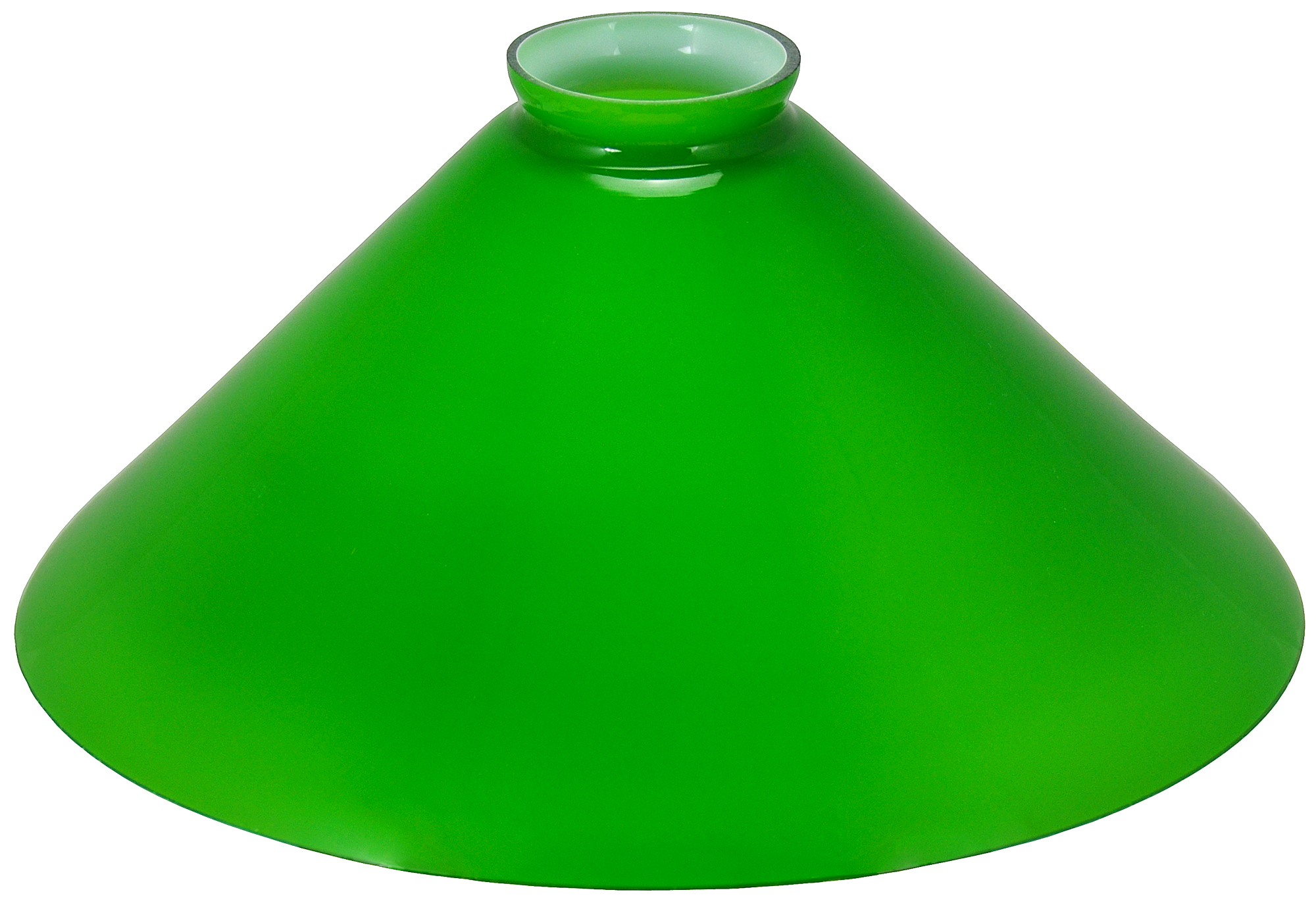 Vintage Hardware & Lighting - Glass Shade Recreated Green 10 Cone Shade, 2  1/4 Fitter (018G)