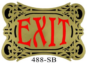 Vintage Hardware & Lighting - Fancy Exit Signs -- UL 924 Approved & Labeled