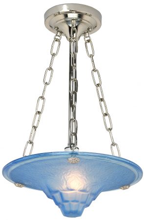 Lovely Smaller French Art Deco Embossed Ceiling Chandelier Bowl (ANT-1420)