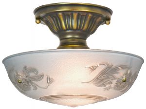 Antique 3-Chain Bowl Shade Ceiling Light (ANT-1440)