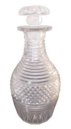 Victorian Antique Hand Cut Crystal Decanter (ANT-CD35B)