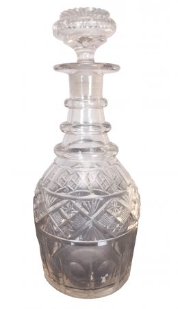 Antique Hand Cut Lead Crystal Decanter (ANT-CD45A)