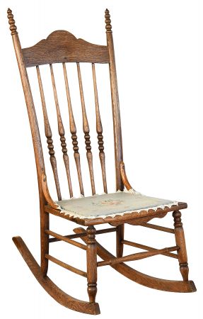 American Oak Spar Back Rocker (ANT-SF127)