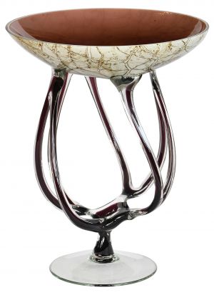 Fine Art Glass "Spider" Bowl by Jozefina (ANT-SR140)