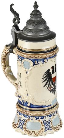 Antique Reinhold Hanke German Beer Stein (ANT-SR149)