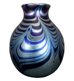 Iridescent Indigo Bud Vase (ANT-SR188)