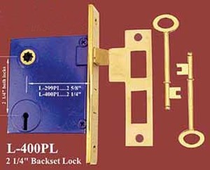 Vintage Hardware Lighting Recreated Cast Mortise Lock With Skeleton Key 2 1 4 Backset 2 1 4 Cc L 400pl