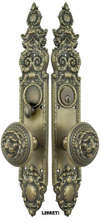 Antique 1869 1800s Victorian Beautiful Ornate Metal Brass Door